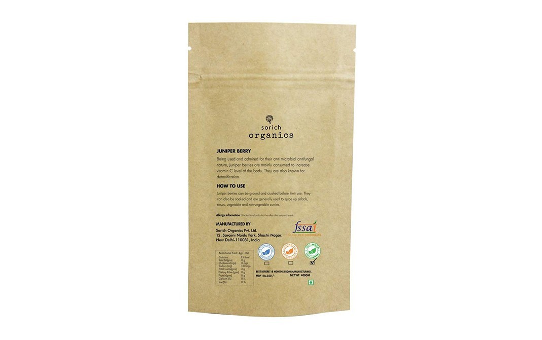 Sorich Organics Juniper Berry    Pack  400 grams